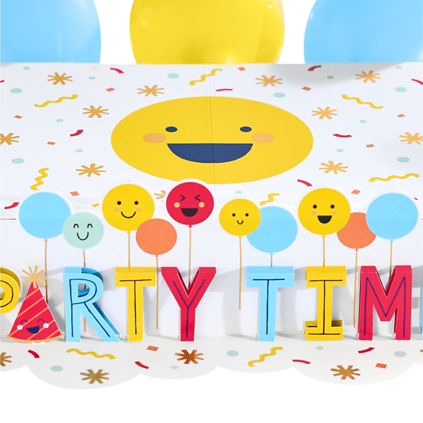 American Greetings Smiley Party Time Design Birthday Pop-Up Cake Stand Kit