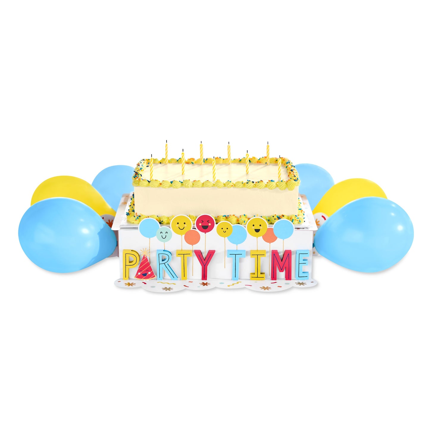 American Greetings Smiley Party Time Design Birthday Pop-Up Cake Stand Kit
