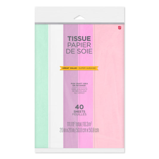 American Greetings Spring Pastel Colors Easter Gift Tissue Paper, 40 ct