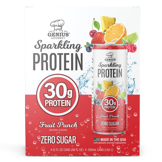 Genius Gourmet Sparkling Protein Fruit Punch Zero Sugar