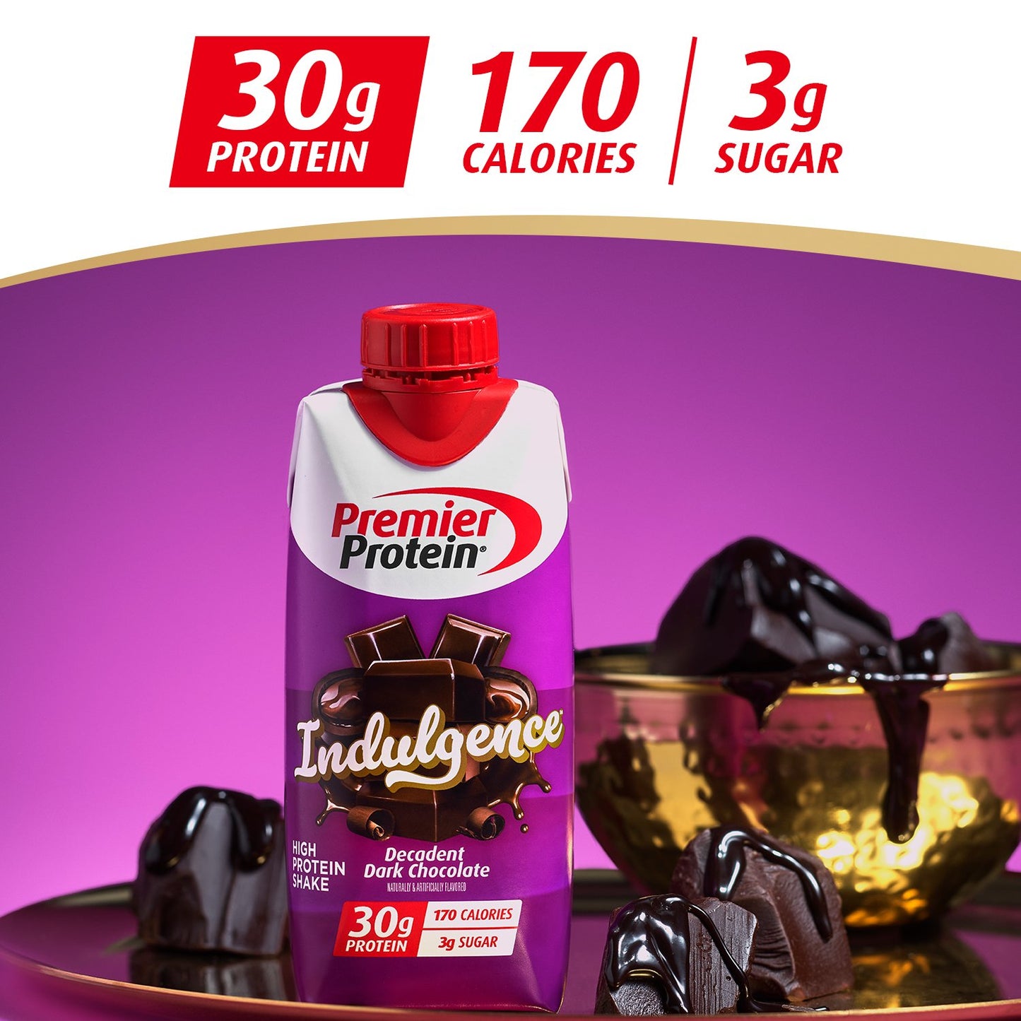 Premier Protein Indulgence Decadent Dark Chocolate 30g Protein Shake