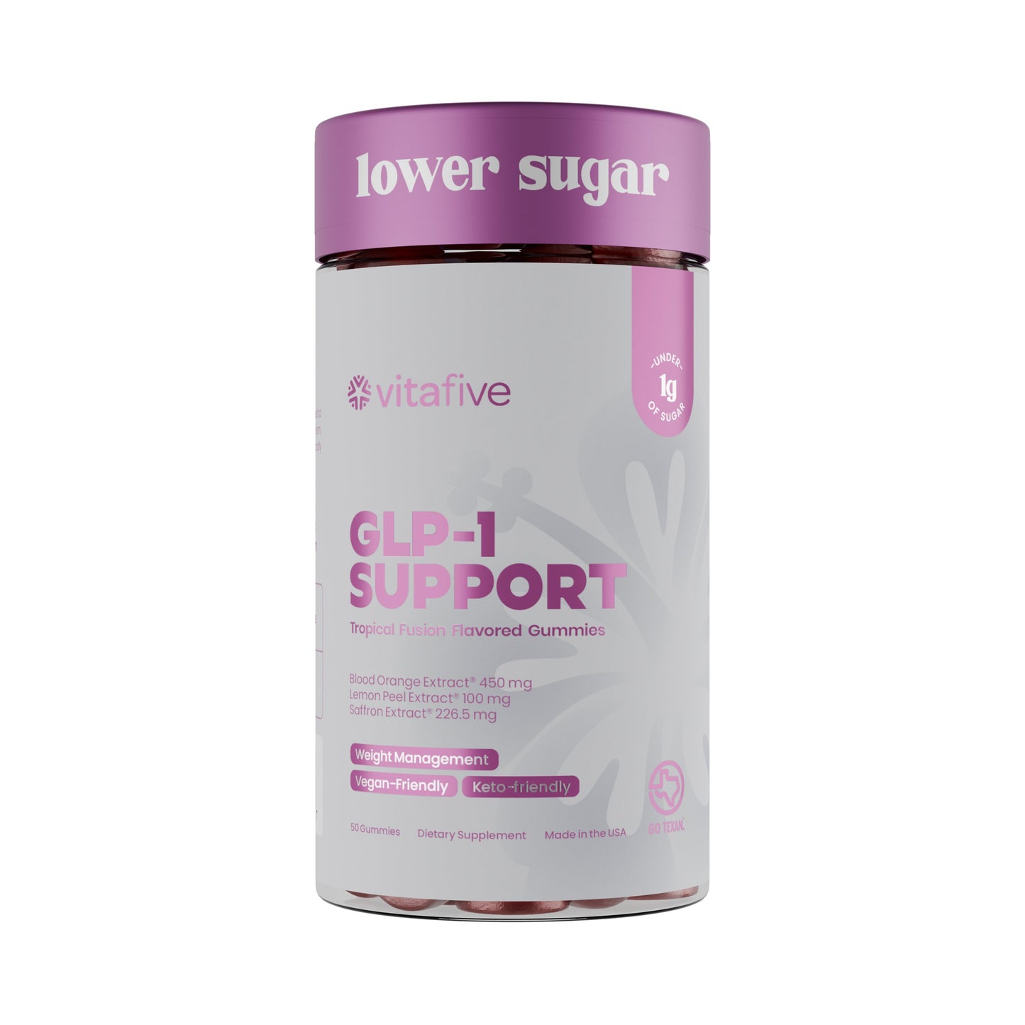 Vitafive GLP-1 Support Gummies - Tropical Fusion