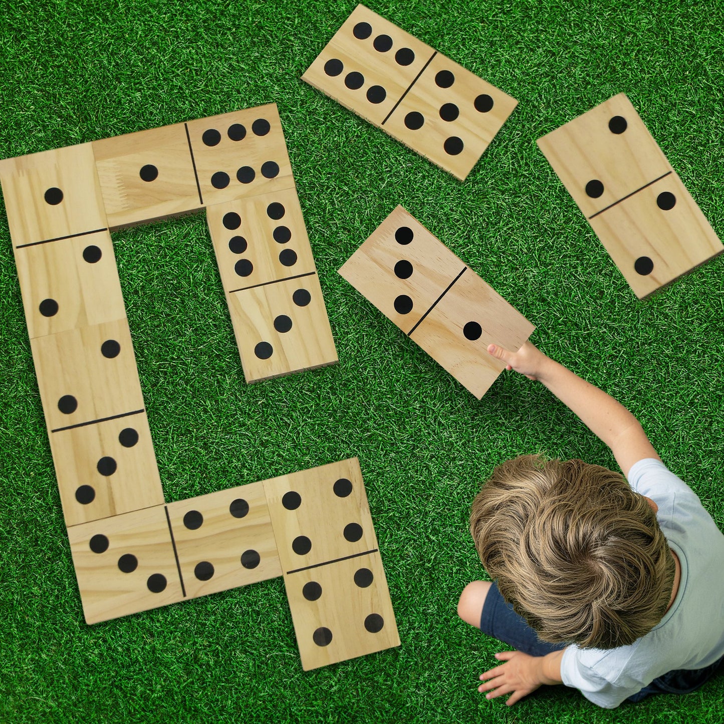 So Summer Jumbo Wooden Dominoes Set