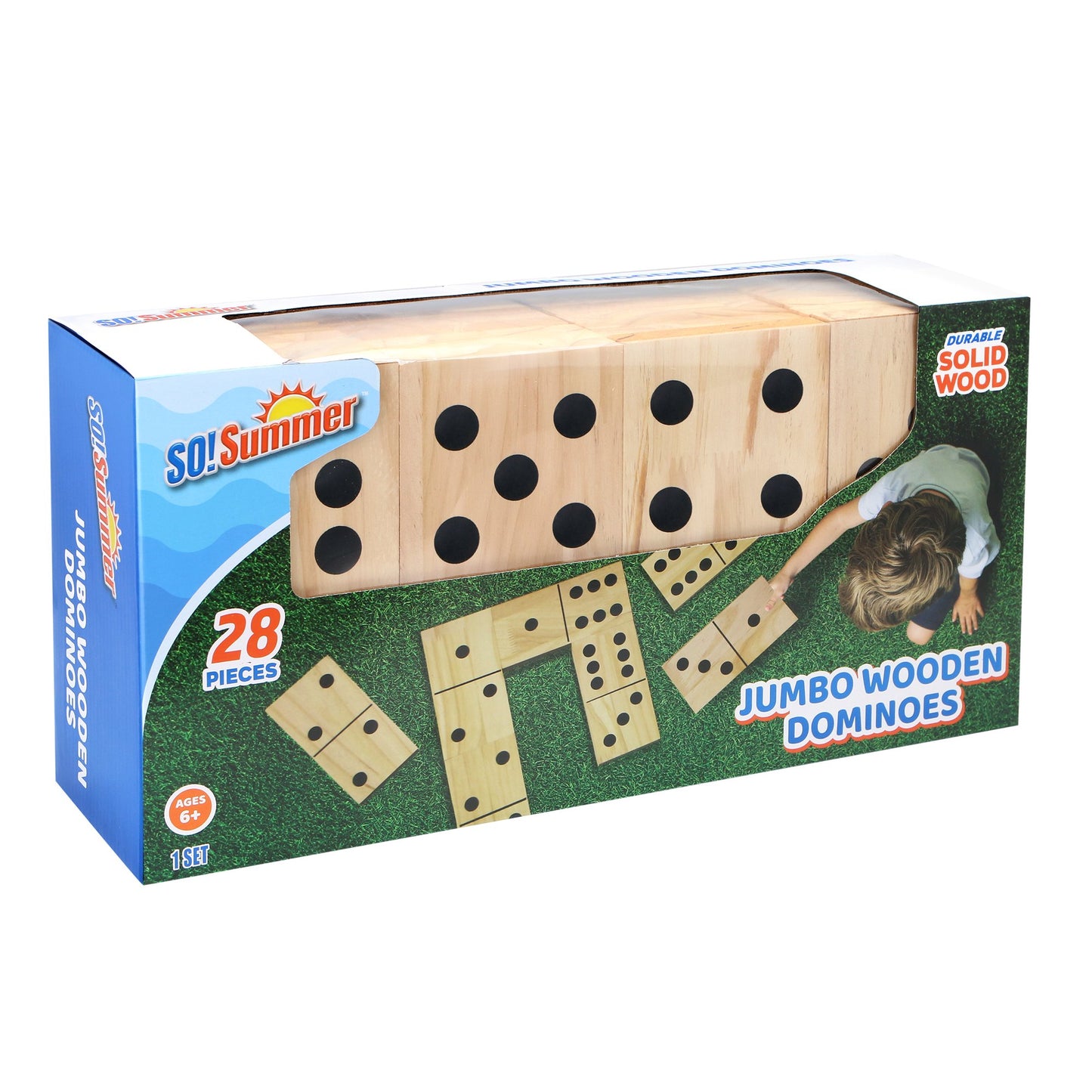 So Summer Jumbo Wooden Dominoes Set