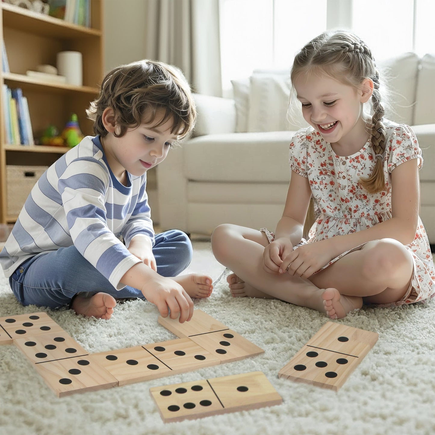 So Summer Jumbo Wooden Dominoes Set