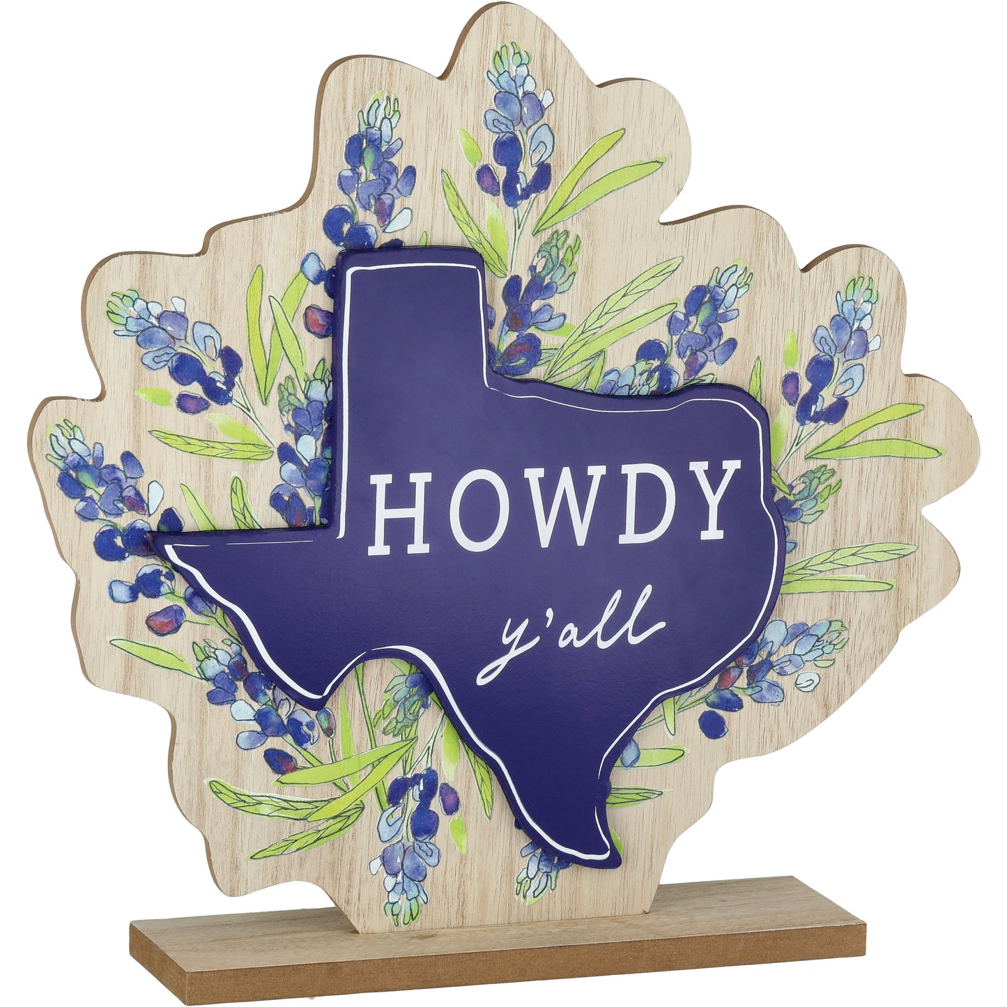 Destination Holiday Howdy Y'all Texas Tabletop Sign