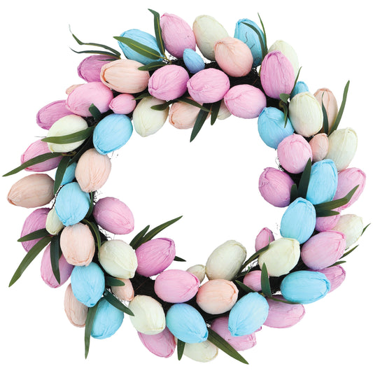 Destination Holiday Faux Pastel Tulip Easter Wreath