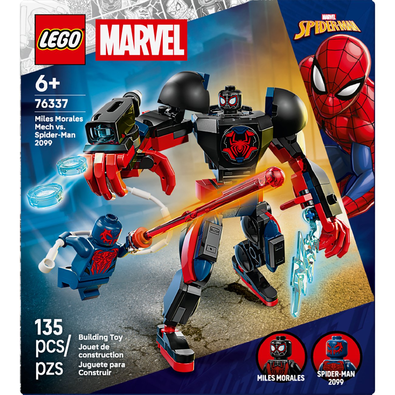 LEGO Super Heroes Miles Morales Mech vs. Spider-Man 2099 Building Set