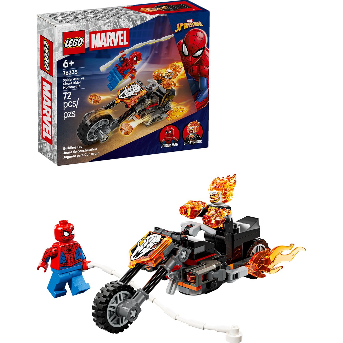 LEGO Super Heroes Spider-Man vs. Ghost Rider Motorcycle Building Set