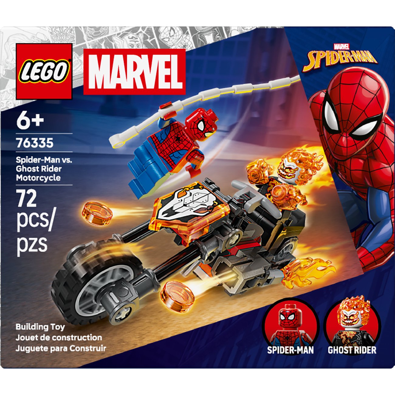 LEGO Super Heroes Spider-Man vs. Ghost Rider Motorcycle Building Set