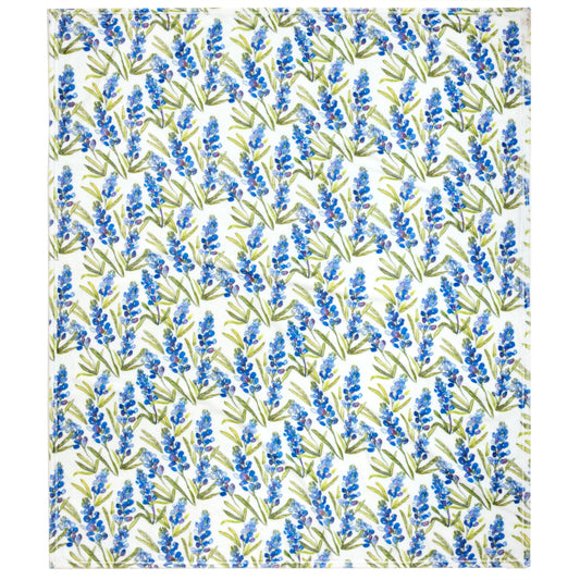 Destination Holiday Texas Bluebonnet Print Throw Blanket