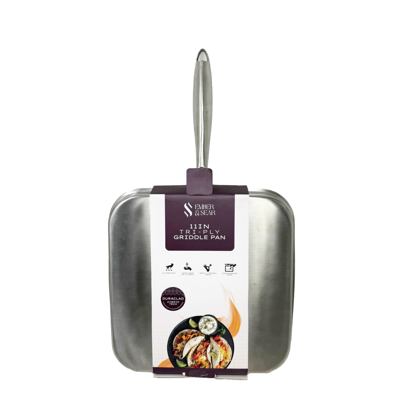 Ember & Sear Tri-Ply Stainless Steel Griddle