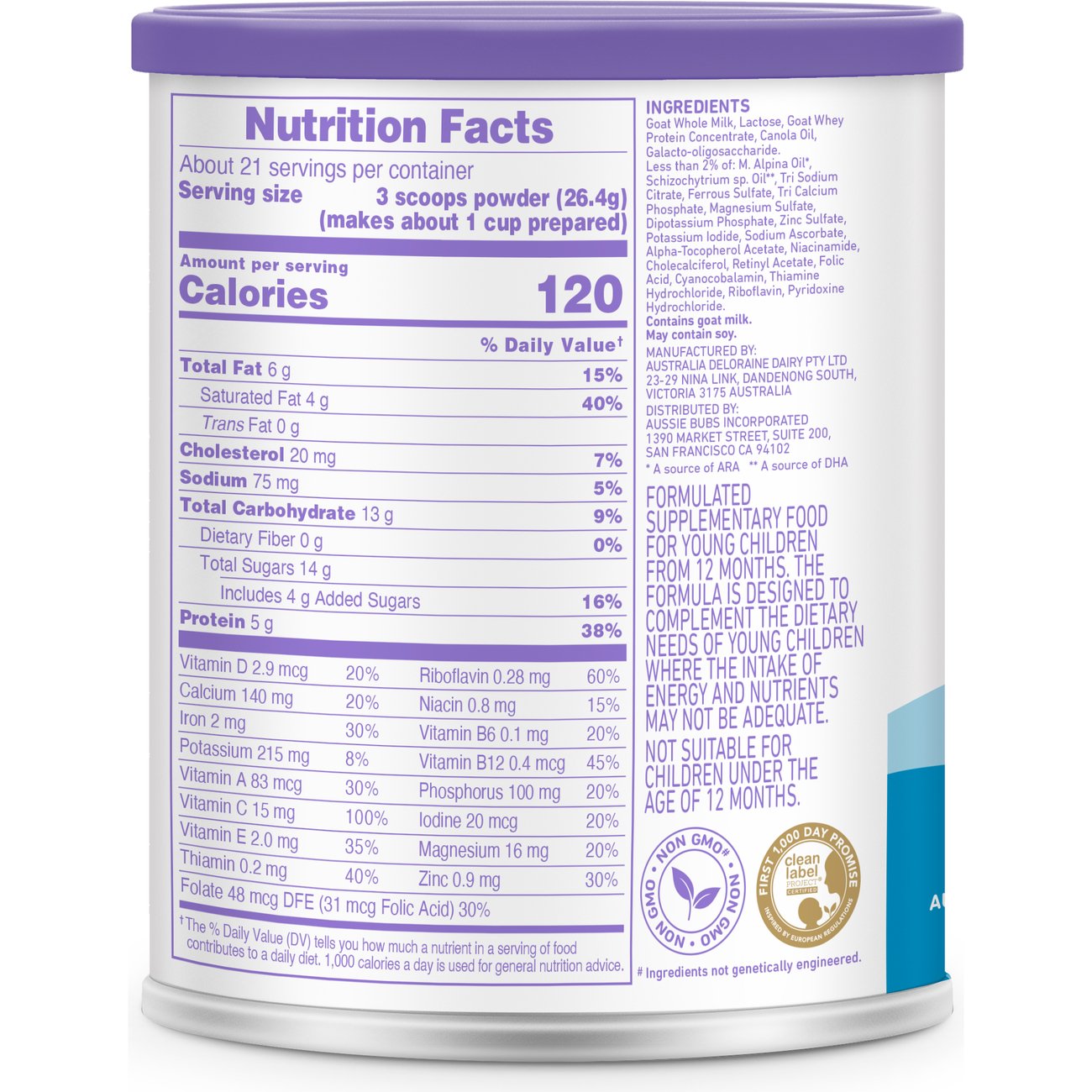 Bubs Goat Toddler Formula