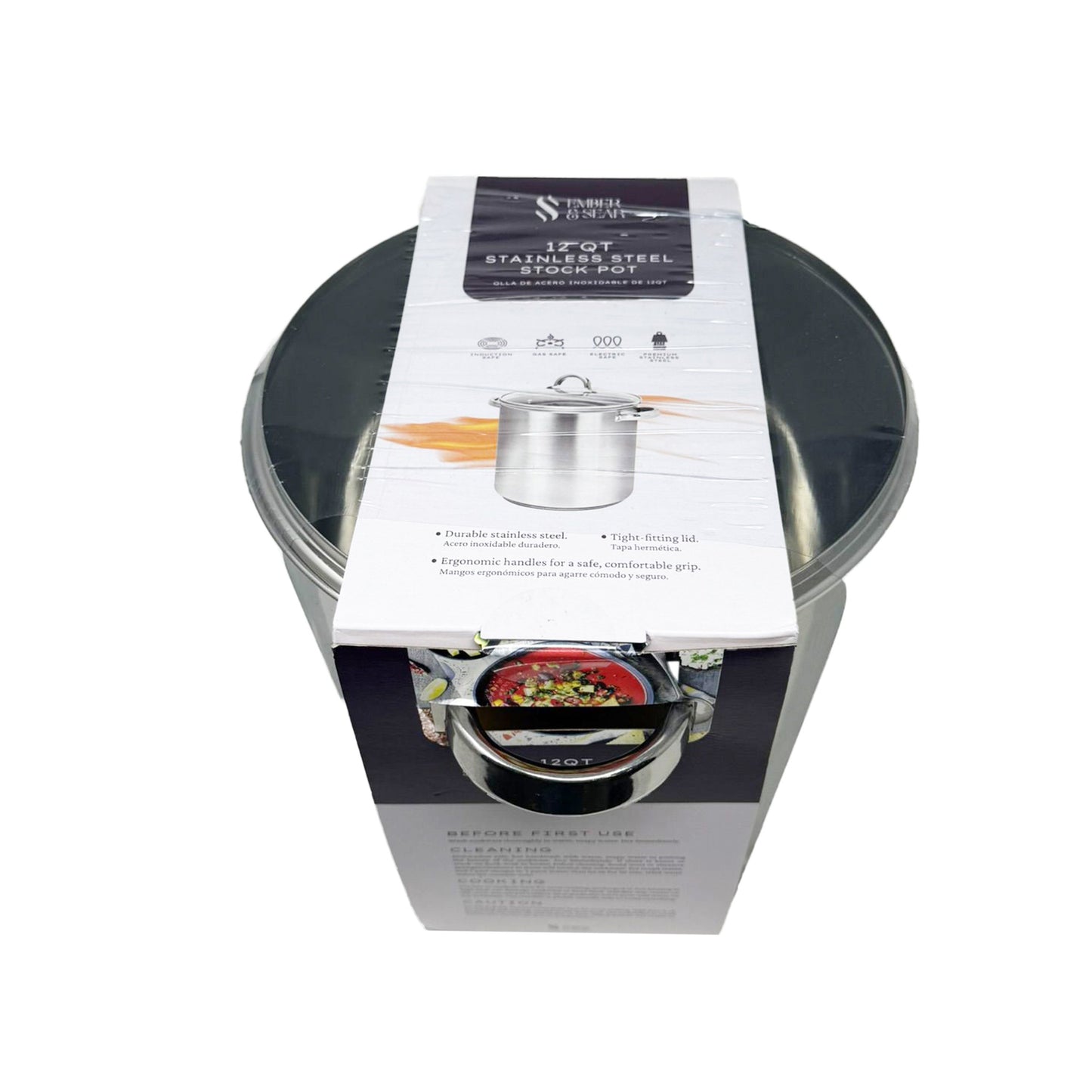 Ember & Sear Stainless Steel Induction Stock Pot