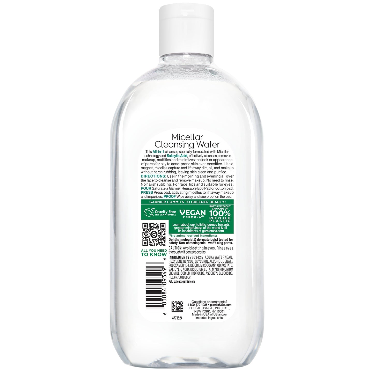 Garnier Micellar Cleansing Water & Makeup Remover With Salicylic Acid