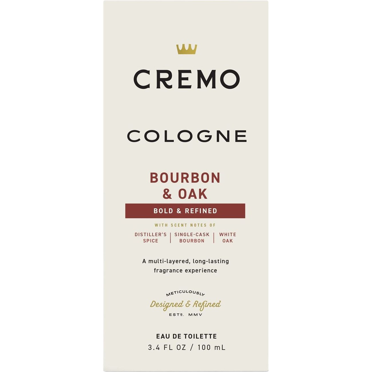 Cremo Men's Spray Cologne - Bourbon & Oak