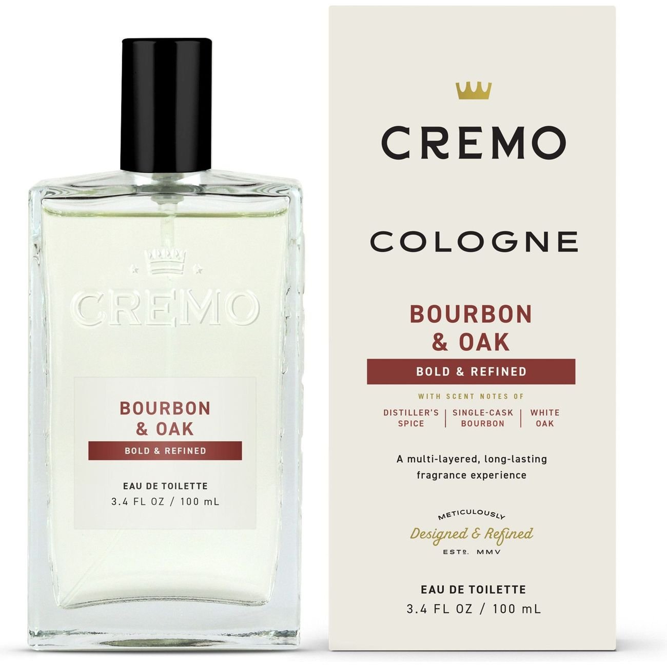 Cremo Men's Spray Cologne - Bourbon & Oak