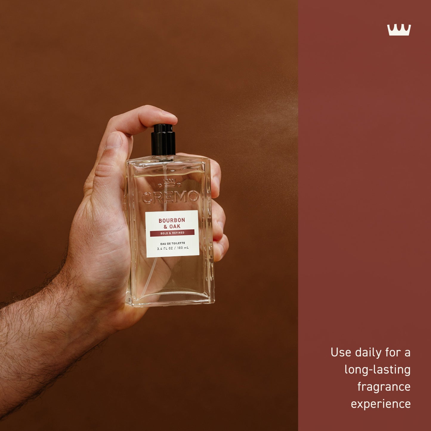 Cremo Men's Spray Cologne - Bourbon & Oak