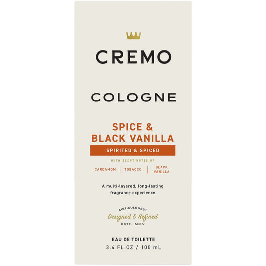 Cremo Men's Spray Cologne - Spice & Black Vanilla
