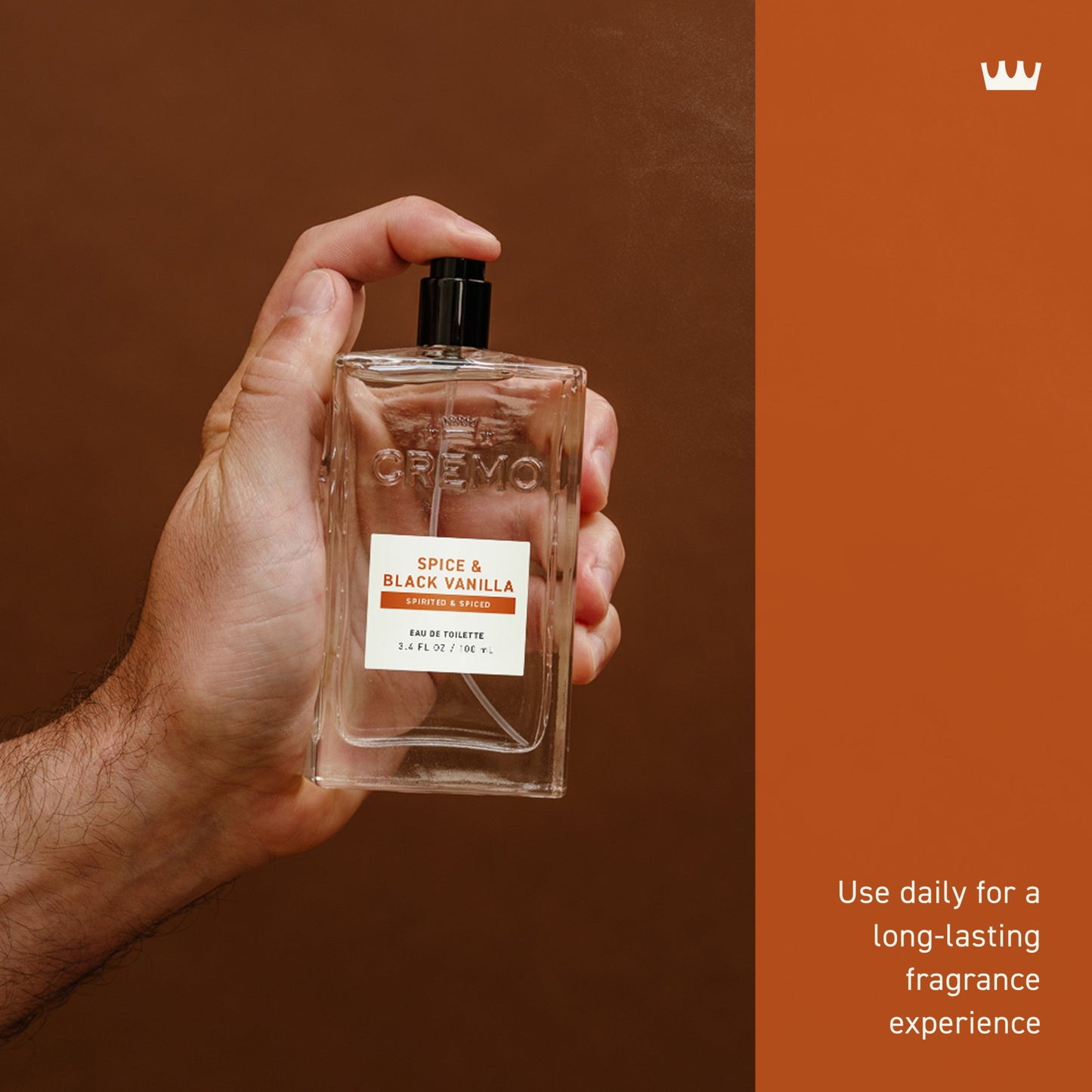Cremo Men's Spray Cologne - Spice & Black Vanilla