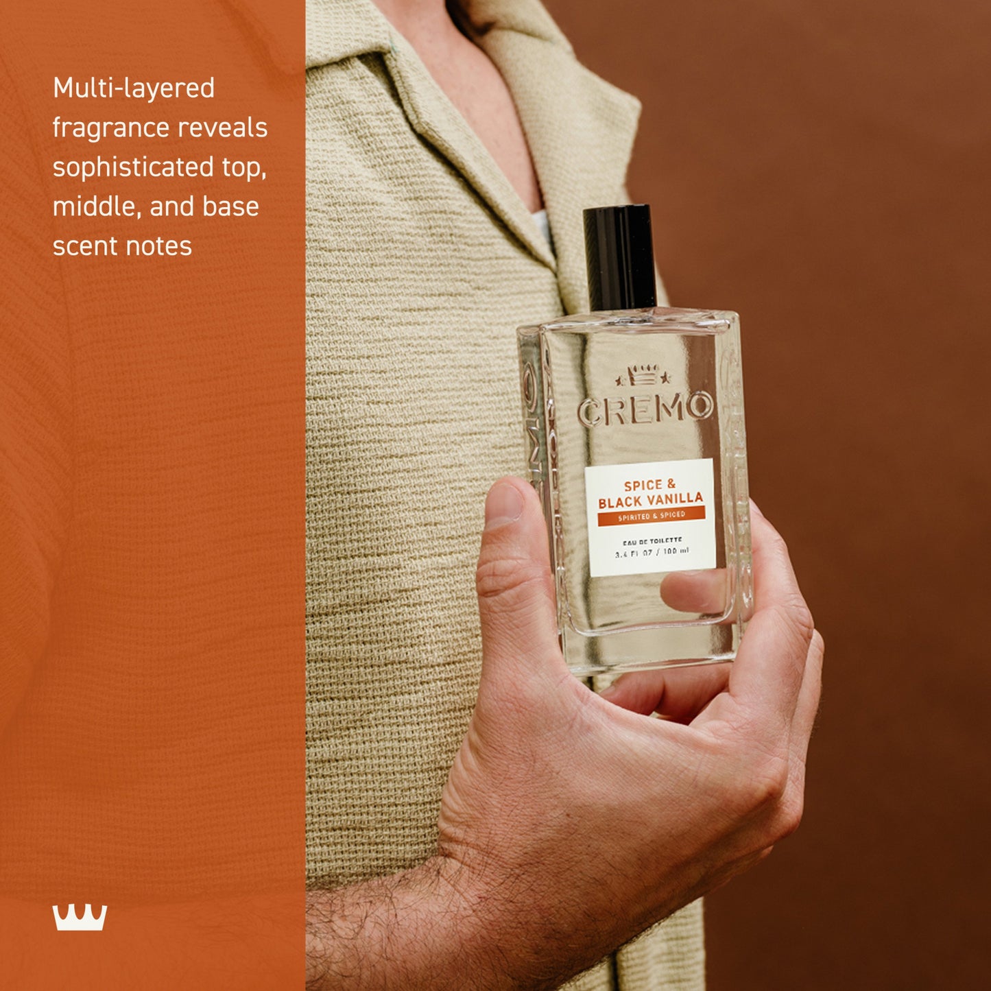 Cremo Men's Spray Cologne - Spice & Black Vanilla