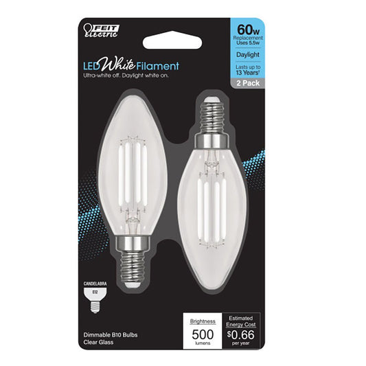 Feit Electric Daylight White Filament B10 Bulb
