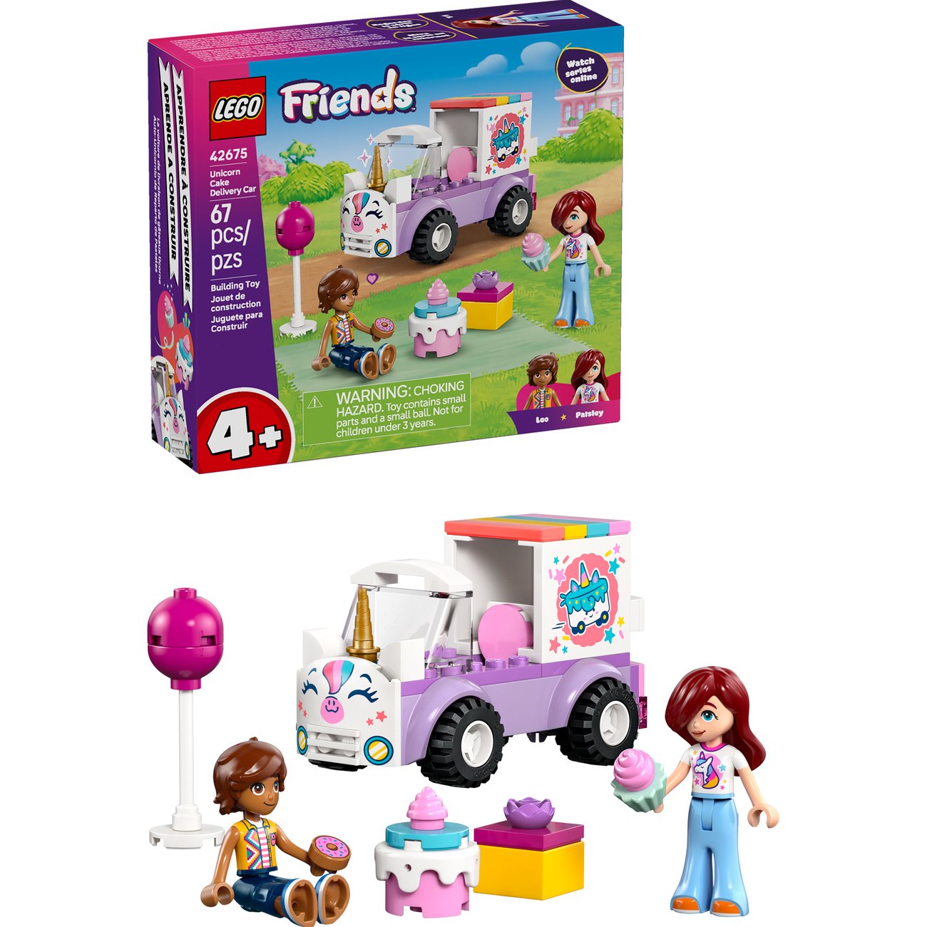 LEGO Friends Unicorn Cake Delivery Car Building Set