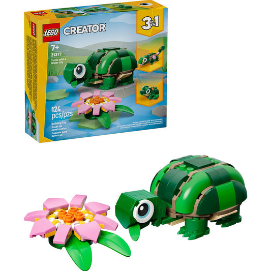LEGO Creator 3 in 1 Turtle with a Water Lily Flower Building Set
