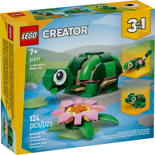 LEGO Creator 3 in 1 Turtle with a Water Lily Flower Building Set