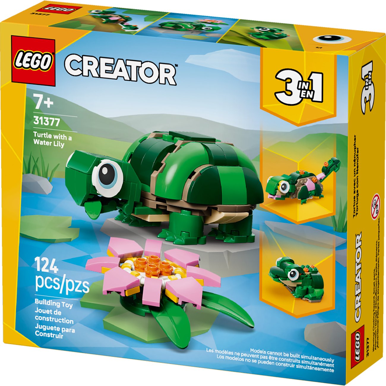 LEGO Creator 3 in 1 Turtle with a Water Lily Flower Building Set