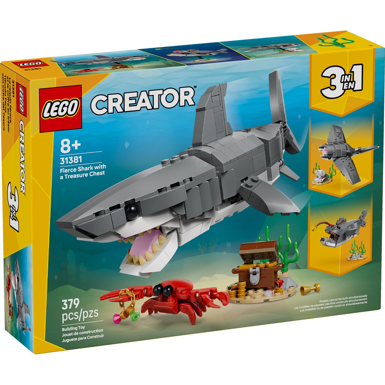 LEGO Creator Fierce Shark with a Treasure Chest Building Set