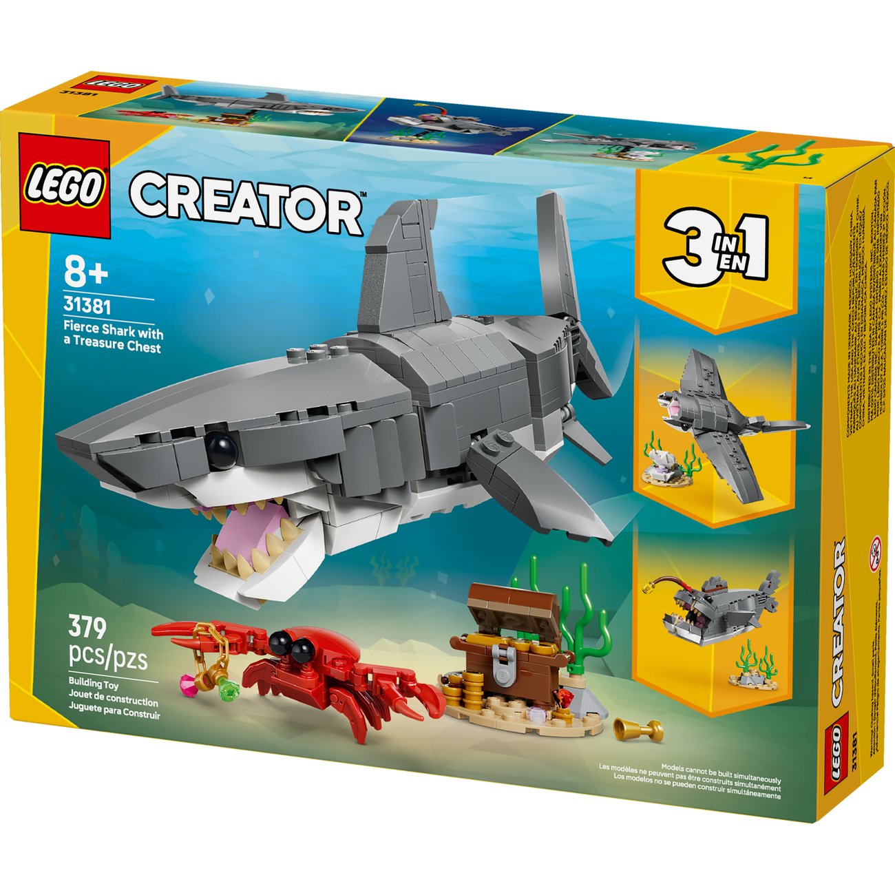 LEGO Creator Fierce Shark with a Treasure Chest Building Set
