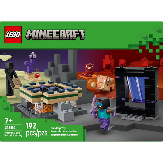 LEGO Minecraft Nether & End Portal Journey Building Set