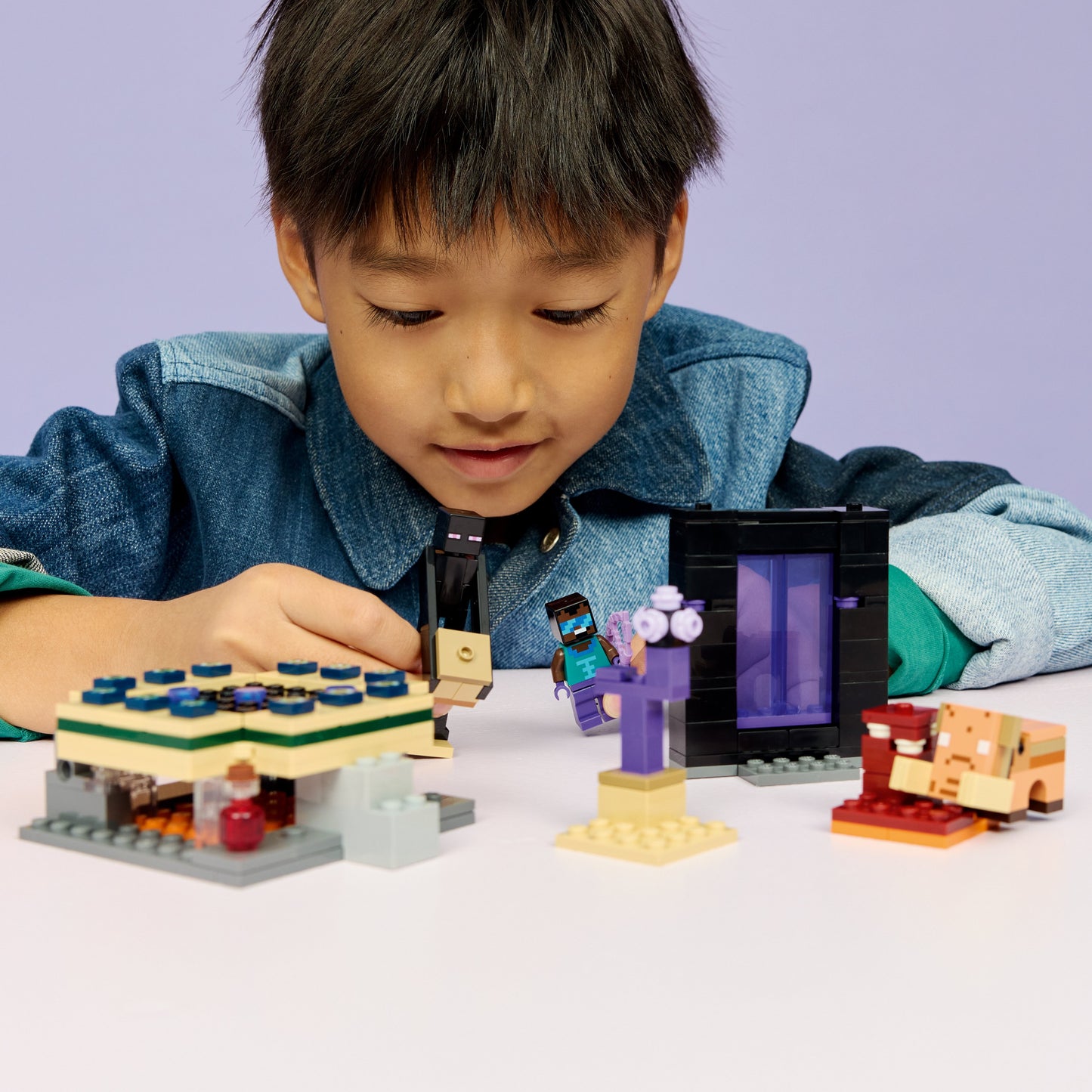 LEGO Minecraft Nether & End Portal Journey Building Set