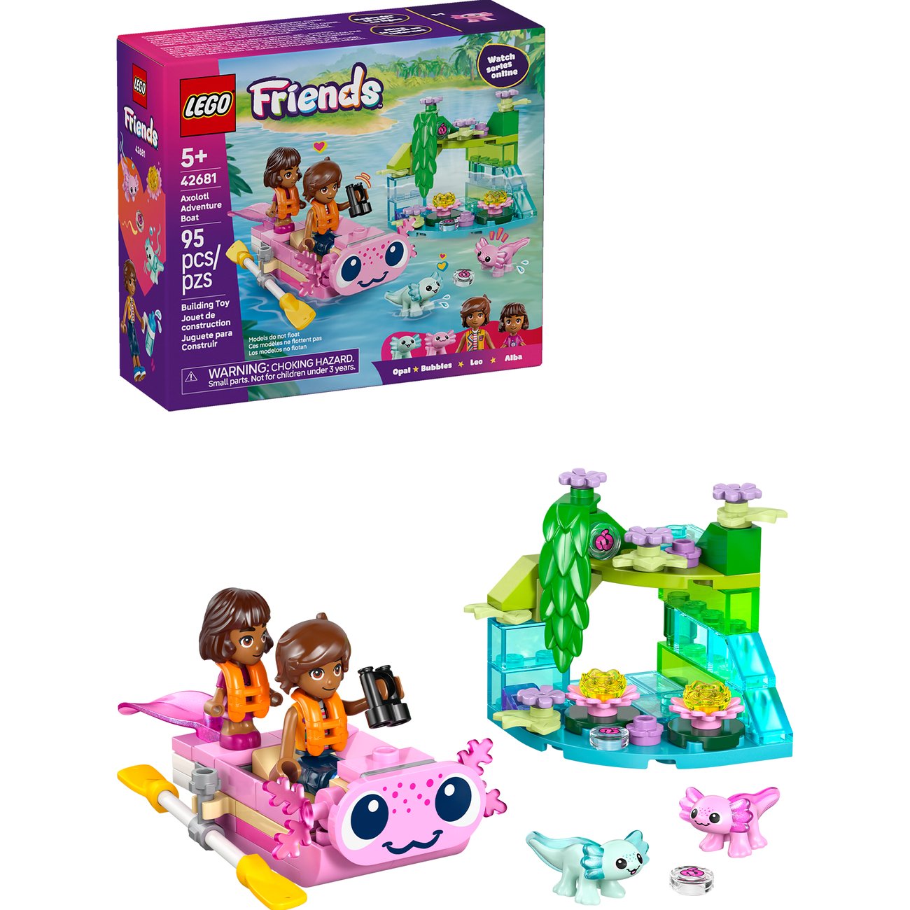 LEGO Friends Axolotl Adventure Boat Building Set