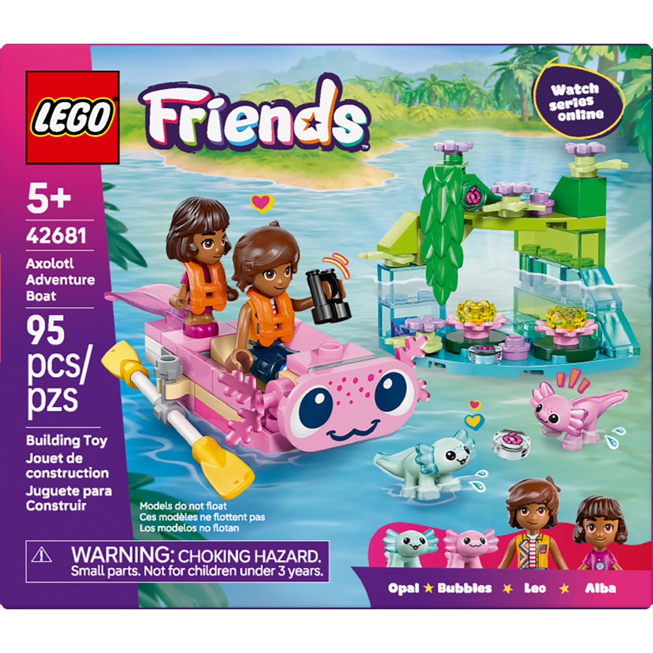 LEGO Friends Axolotl Adventure Boat Building Set