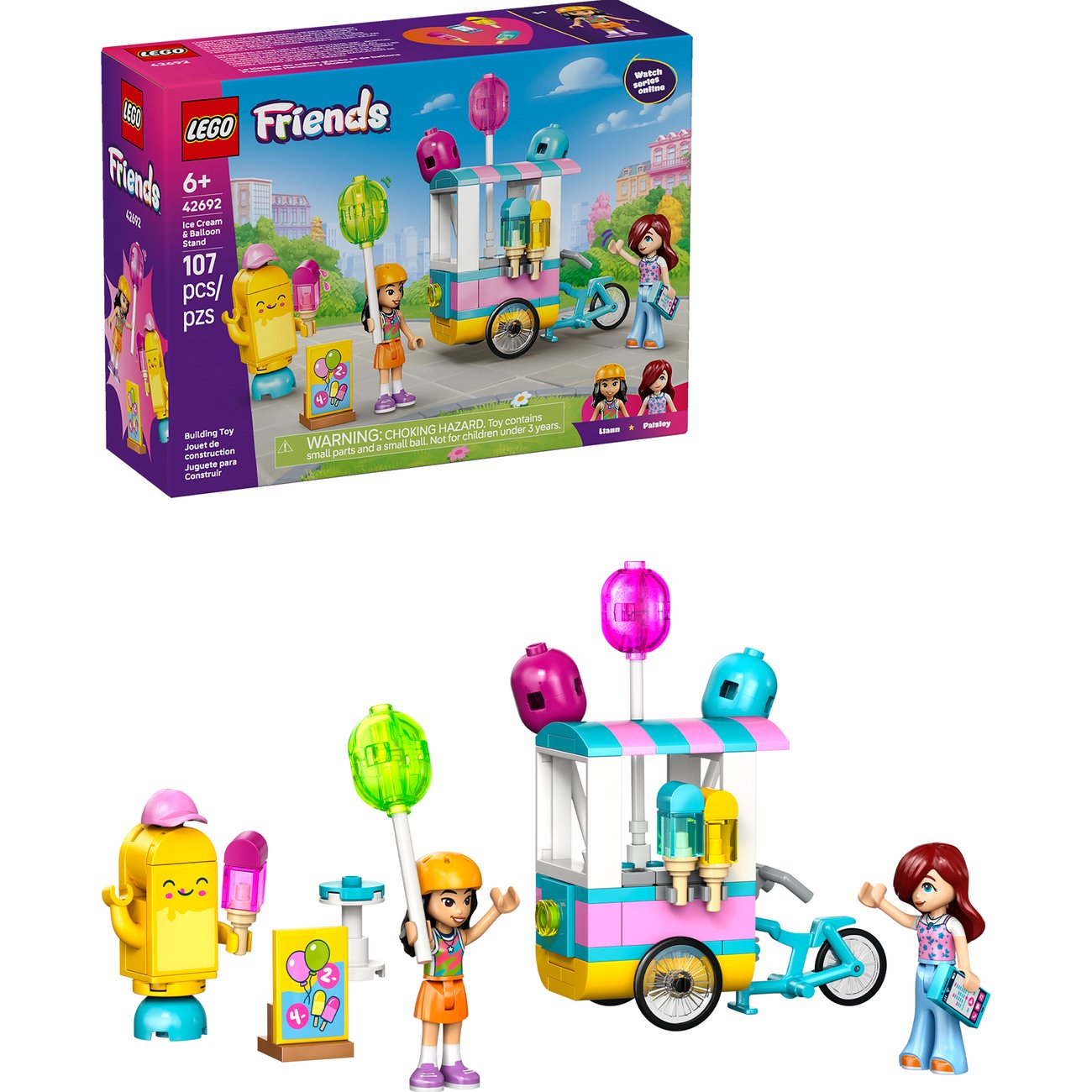 LEGO Friends Ice Cream & Balloon Stand Building Set