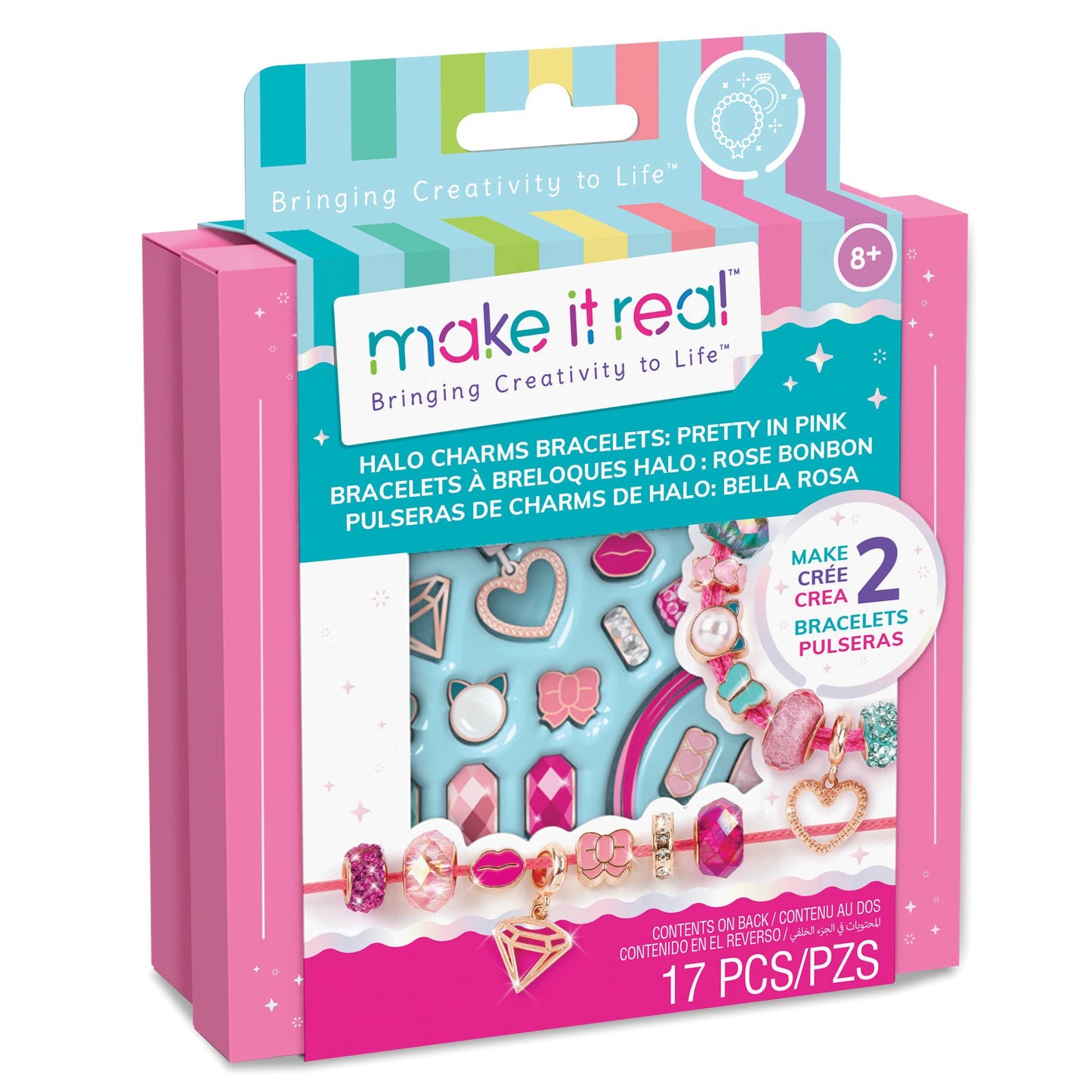 Make It Real Halo Charms Bracelets: Pretty In Pink Mini Gift Box