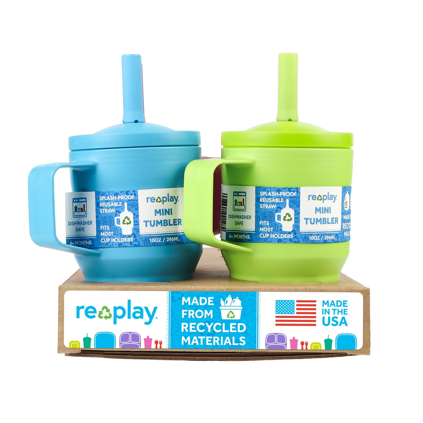 Re-Play 10 oz Toddler Mini Tumbler, Colors May Vary