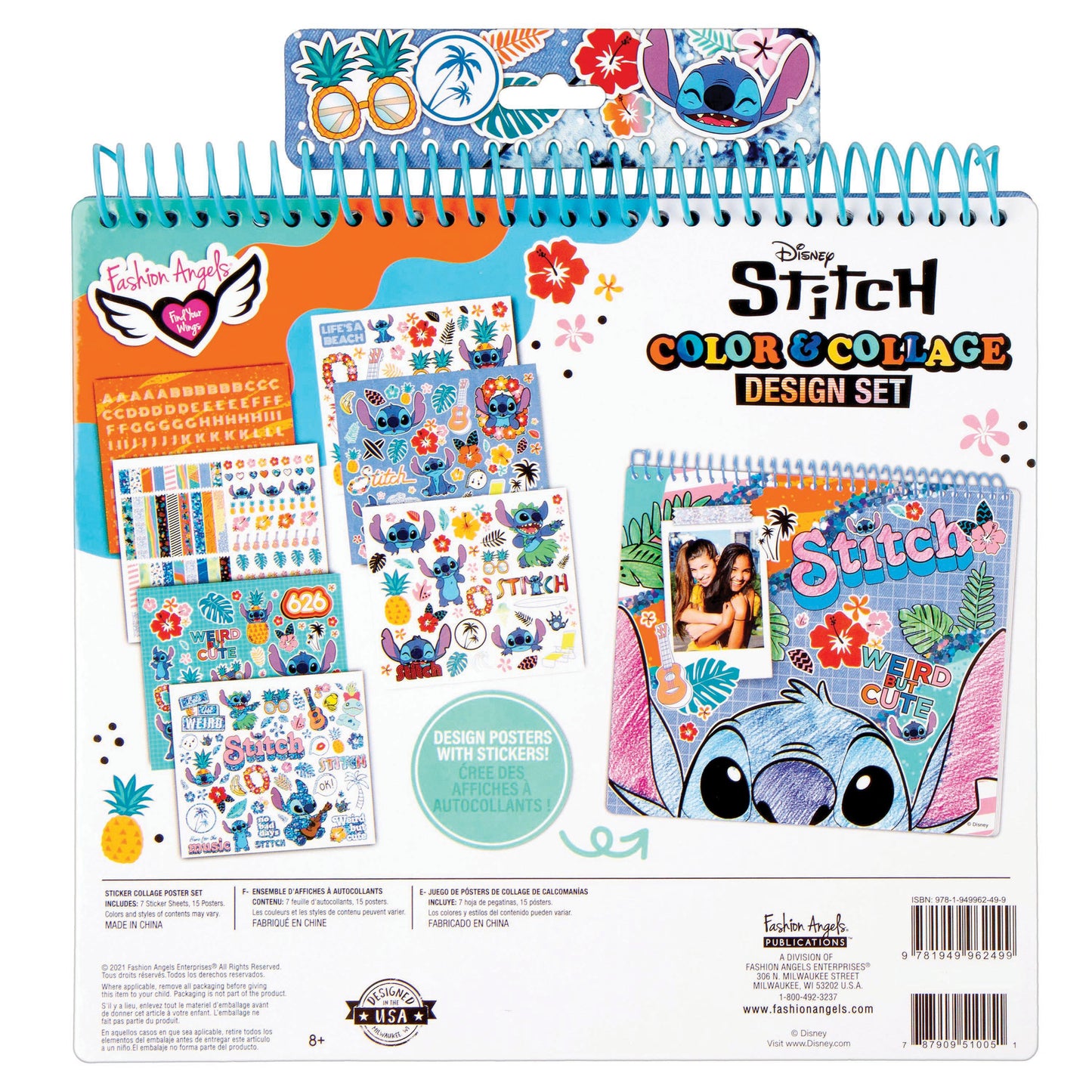 Fashion Angels Disney Stitch Color & Collage Design Set