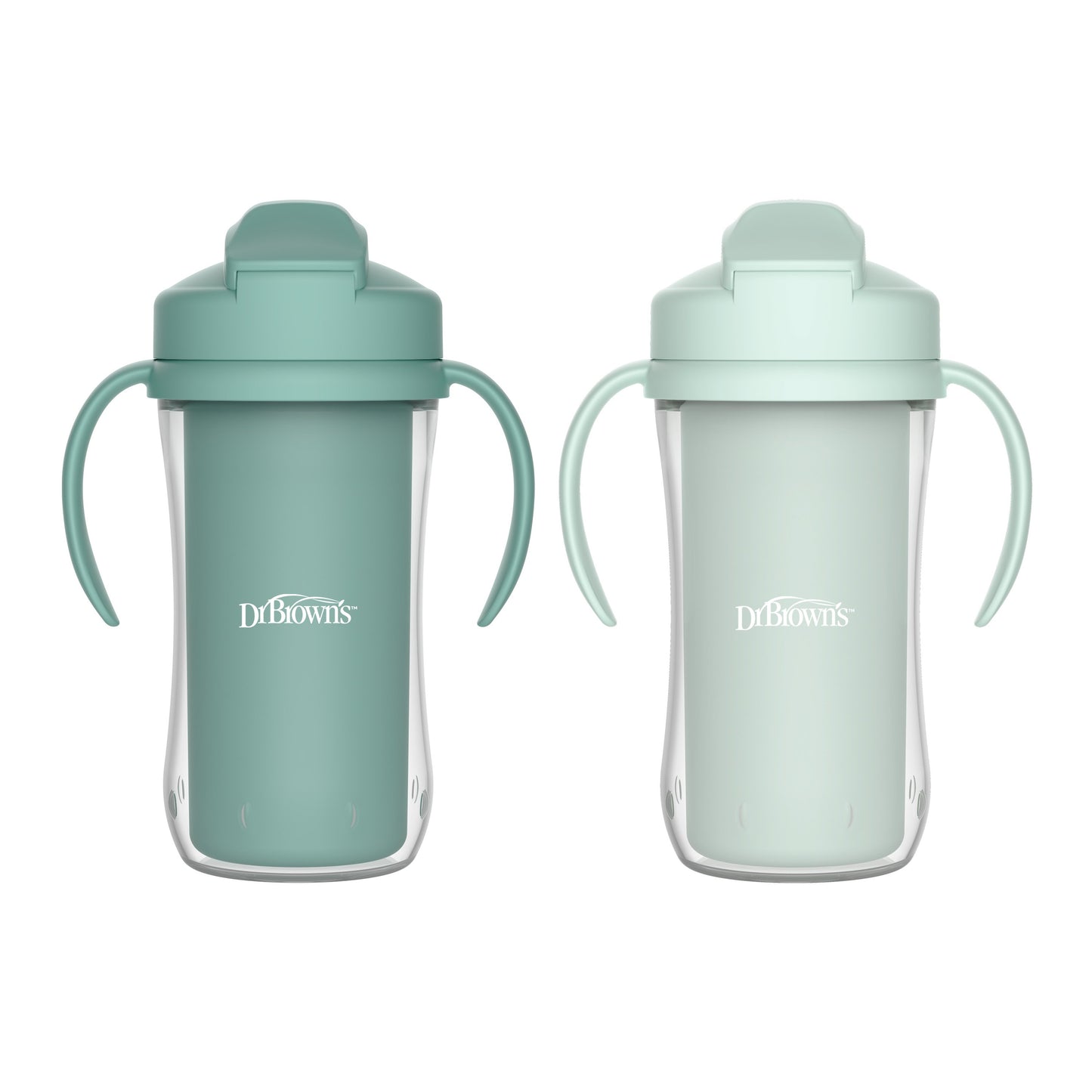 Dr Browns Insulated Straw Cups for 12+ Months - Green