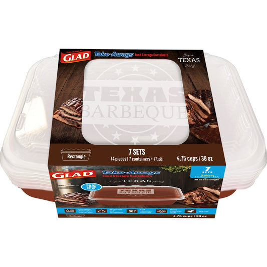 Glad Take-Aways Food Storage Texas Edition - BBQ