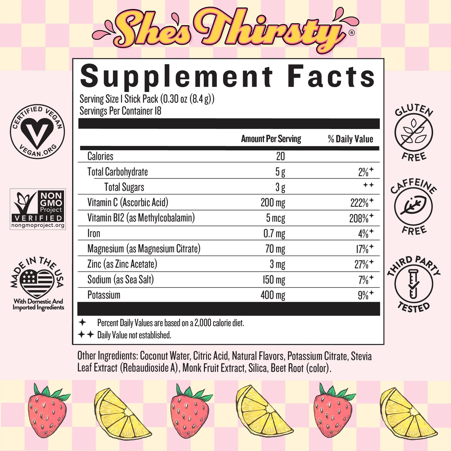 Legendairy Milk She's Thirsty Strawberry Lemonade Mix