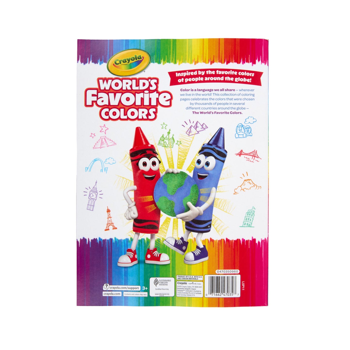 Crayola World's Favorite Colors Coloring Book