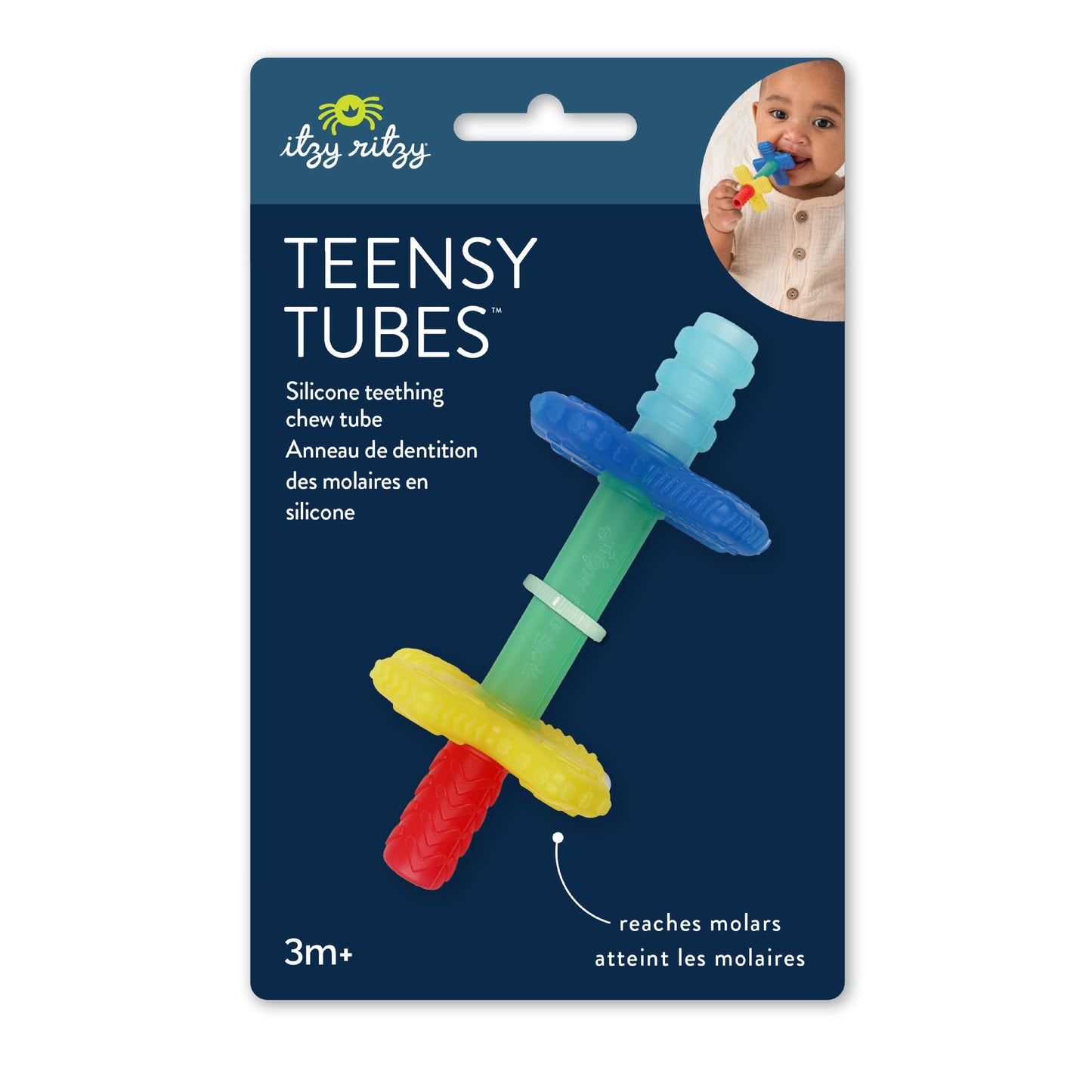 Itzy Ritzy Teensy Tubes Rainbow Teether