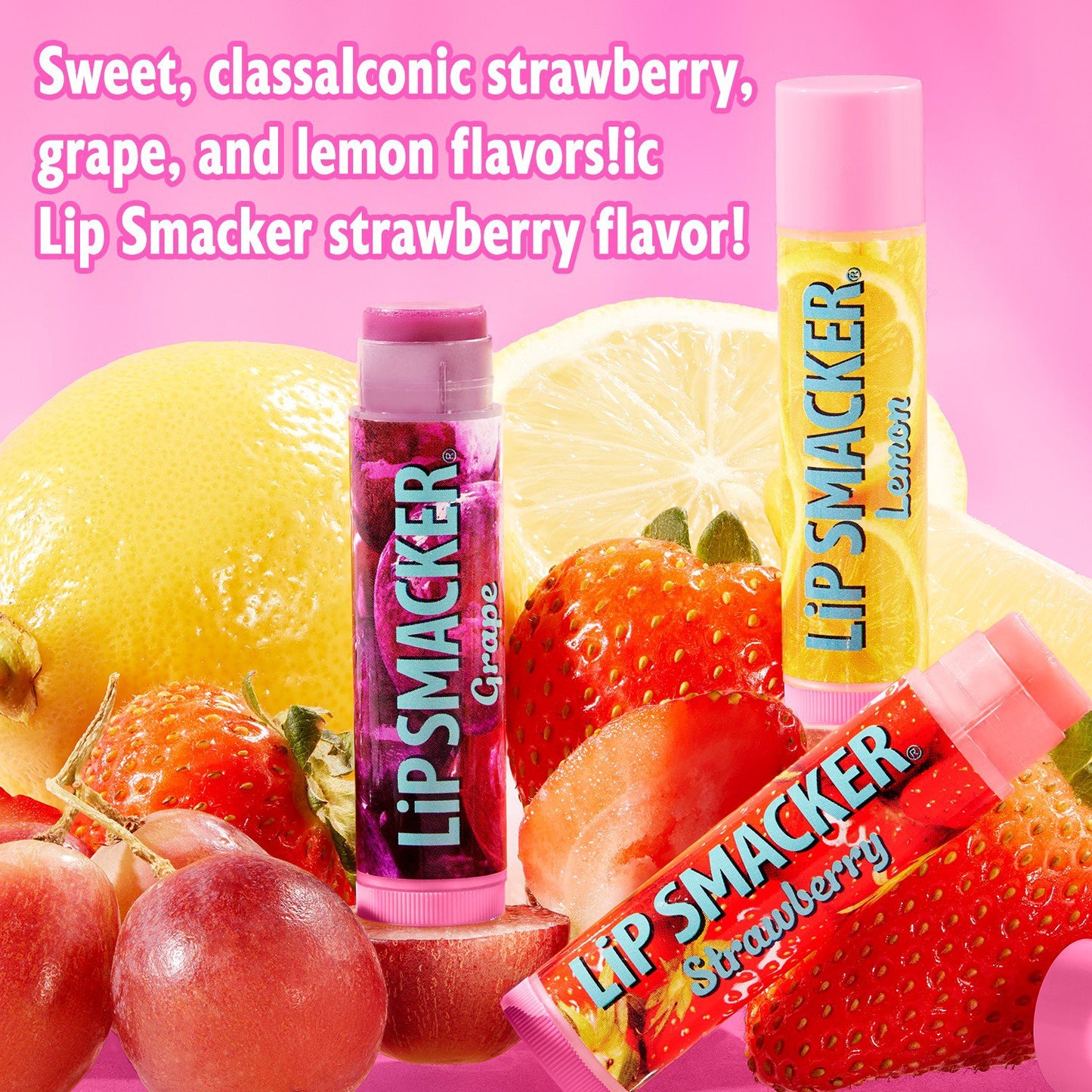 Lipsmacker Nostalgia Lip Balm Tin - Grape Lemon & Strawberry