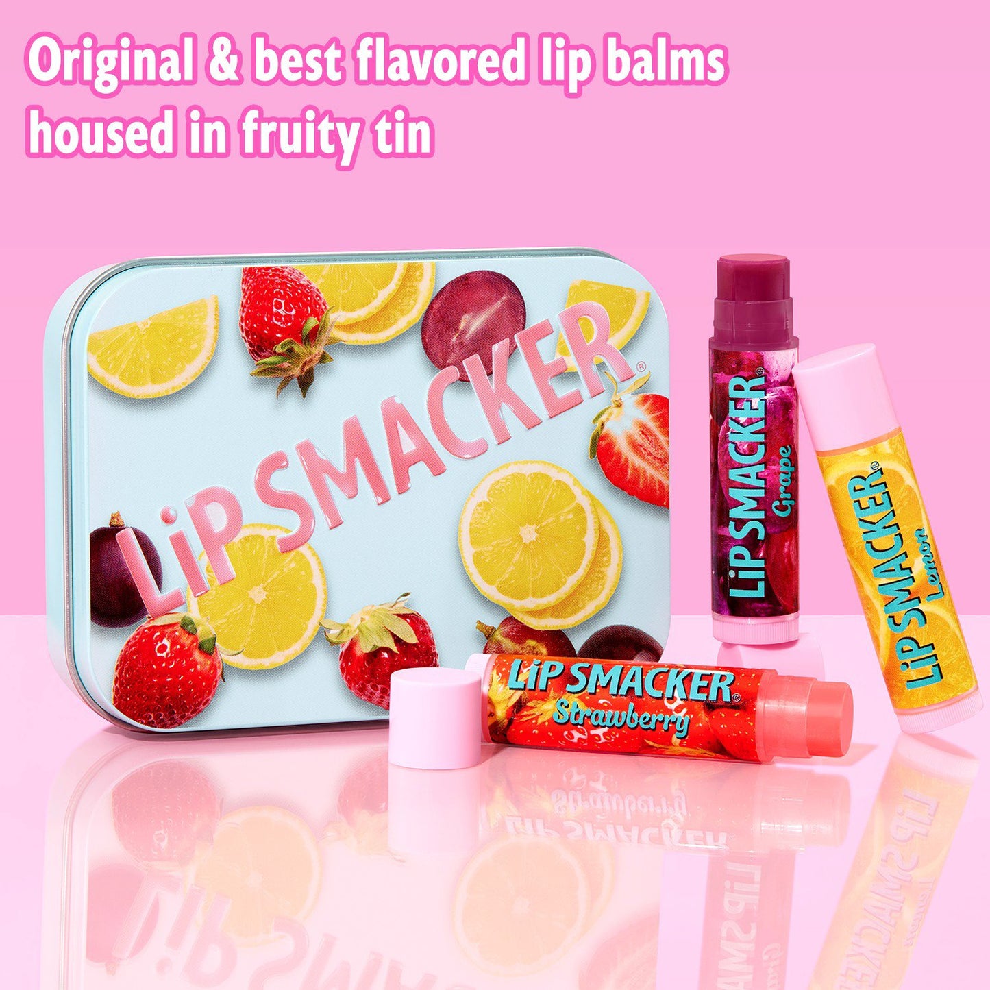 Lipsmacker Nostalgia Lip Balm Tin - Grape Lemon & Strawberry