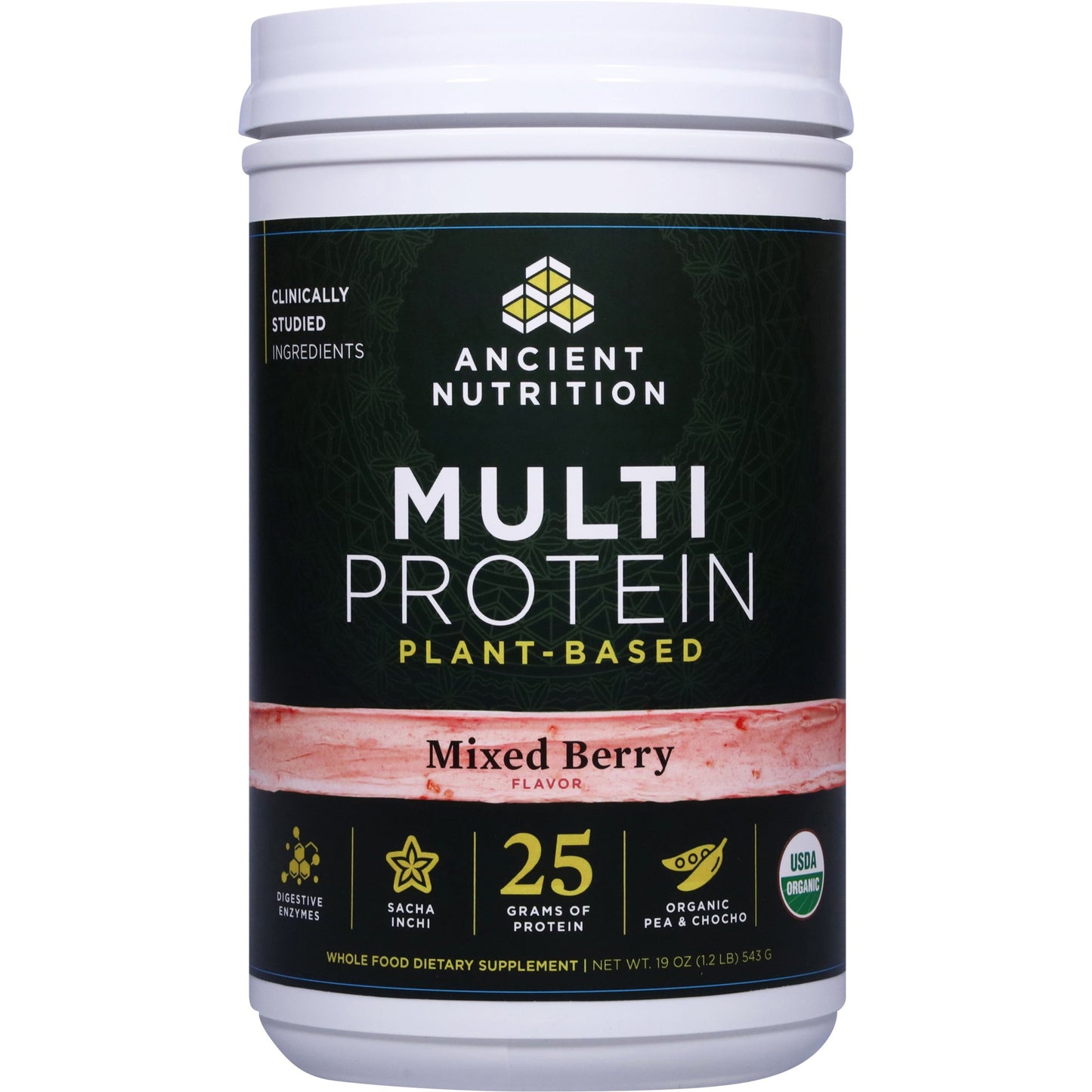 Ancient Nutrition Plant-Based 25g Multi Protein Powder - Mixed Berry