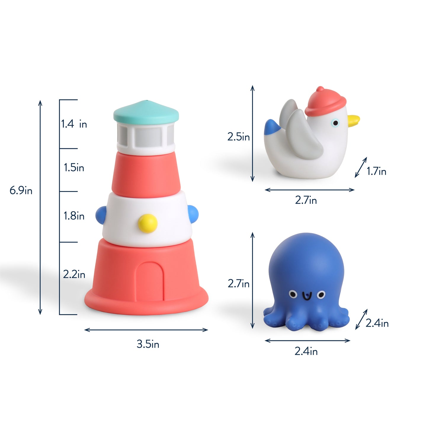 Itzy Ritzy Stack and Squirt Bath Toys
