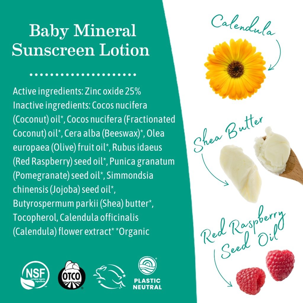 Earth Mama Baby Mineral Sunscreen Lotion - SPF 40